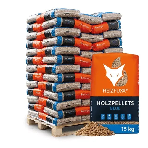 Heizfuxx Holzpellets Red 15kg x 65 Sack 975kg Palette