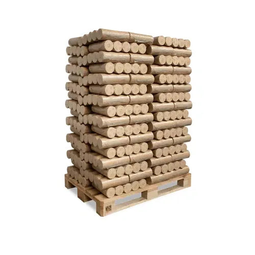 Nestro XL Blue Weichholz-Briketts Palette 96 × 10 kg (960 kg), Heizwert ≥4,6 kWh/kg, Asche ≤1 %