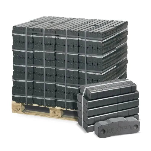 Rekord Braunkohle Briketts Bündel Kohle Kamin Ofen Brikett 40x 25kg, 1000kg Palette